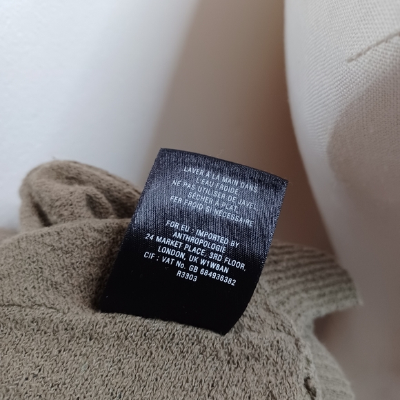 Anthropologie Sparrow Olive Green Woven A-Line Knit Top Women's Size S (6-8) - Picture 7 of 8